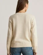 Lauren Ralph Lauren пуловер дамски от памук бежов 200979653