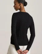 Lauren Ralph Lauren пуловер дамски с памук черен 200P14039