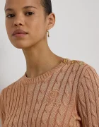 Lauren Ralph Lauren пуловер дамски с памук оранжев 200P14039