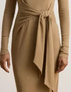 Lauren Ralph Lauren рокля с памук кафява 200980028
