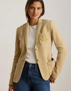 Lauren Ralph Lauren сако с едноредно закопчаване дамско от памук с еластан бежово 200797305