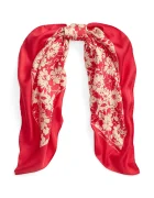 Lauren Ralph Lauren шал дамски от коприна червен 454P14493