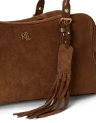 Lauren Ralph Lauren шопинг чанта дамска от велур кафява 431P11777