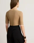 Lauren Ralph Lauren тениска дамска с памук кафява 200654963