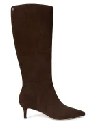 Lauren Ralph Lauren Велурени ботуши Mckay Tl Hl в кафяво с тънък ток 802967811004