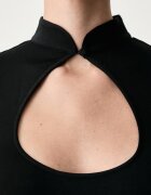 le privé блуза дамска с модал CORALIE TOP NOIR черна с изчистена шарка LP00823