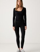 le privé клин дамски COMFORT LEGGINS черен със стандартна талия LP00718