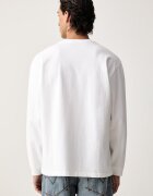 Levi's блуза с дълги ръкави мъжка от памук с еластан LS WORKWEAR бяла 0089C