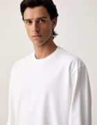 Levi's блуза с дълги ръкави мъжка от памук с еластан LS WORKWEAR бяла 0089C