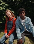 Levi's блуза с дълги ръкави за деца с памук HERITAGE LOGOS TEE бежова 9ER445