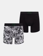 Levi's боксерки мъжки от памук с еластан 2 броя черни 37149-1300