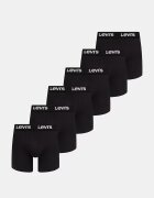 Levi's боксерки мъжки от памук с еластан 6 броя черни 37149-1221