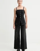 Levi's Дънки 728 HR WIDE LEG в черно 0039B