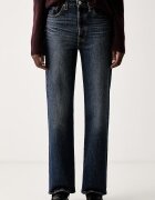 Levi's дънки straight дамски RIBCAGE FULL LENGTH сини 79078