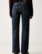 Levi's дънки straight дамски RIBCAGE FULL LENGTH сини 79078