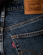 Levi's дънки straight дамски RIBCAGE FULL LENGTH сини 79078