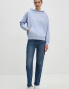 Levi's дънки straight дамски RIBCAGE STRAIGHT ANKLE тъмносини 72693