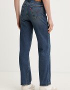 Levi's дънки straight дамски RIBCAGE STRAIGHT ANKLE тъмносини 72693-0281