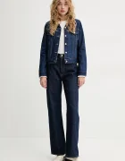 Levi's дънки wide leg дамски RIBCAGE WIDE LEG тъмносини A6081