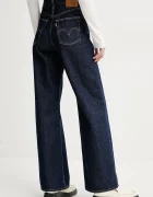 Levi's дънки wide leg дамски RIBCAGE WIDE LEG тъмносини A6081