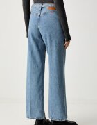 Levi's дънки wide leg дамски RIBCAGE WL BELTED сини 005LK