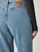 Levi's дънки wide leg дамски RIBCAGE WL BELTED сини 005LK
