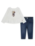 Levi's Комплект за бебета WESTERN PEPLUM TOP & JEAN (2 части)