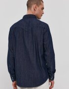 Levi's Памучна риза мъжка в тъмносиньо със стандартна кройка с класическа яка