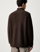 Levi's пуловер мъжки с добавена вълна LIGHTWEIGHT HM QUARTER ZIP кафяв 0058U