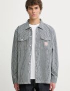 Levi's риза мъжка от памук LS WORKER - WW x WORKWEAR тъмносиня с изчистена шарка 003O2