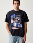 Levi's тениска мъжка от памук VINTAGE FIT GRAPHIC синя 87373