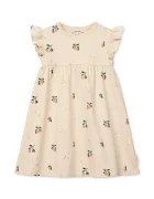 Liewood Детска рокля Neveah Printed Dress в бежово къса разкроена LW20490