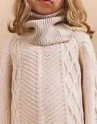 Liewood Детски кръгъл шал Mathias Neckwarmer в бежово с изчистен дизайн LW20097