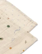 Liewood муслинова пелена за деца от памук Lewis Muslin Cloth 2-Pack бежова LW14907