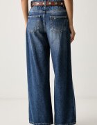 Liu Jo дънки wide leg дамски сини UF6186 D0370