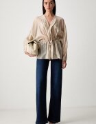 Liu Jo дънки wide leg дамски тъмносини UF6096 D0375