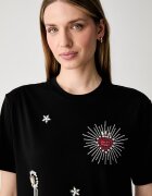 Liu Jo тениска дамска от памук черна WF6324 J0088