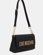 Love Moschino чанта дамска от имитация на кожа черна JC4109PP1PKD0000