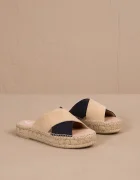 Manebi Велурени чехли Double Sole X Bands Sandals