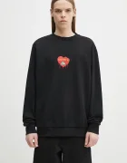 Marcelo Burlon Памучен суичър Bunny Heart Regular Crewneck Black Red