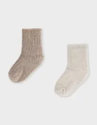Mayoral Newborn чорапи за бебе 2 броя бежови 9109
