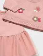 Mayoral Newborn двукомпонентна рокля розова 2820