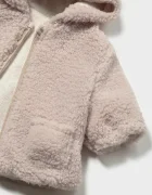 Mayoral Newborn двустранно яке за бебе от полар бяло 2412