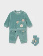 Mayoral Newborn ежедневен комплект за бебе с памук тюркоазен 2669