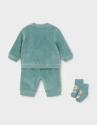 Mayoral Newborn ежедневен комплект за бебе с памук тюркоазен 2669