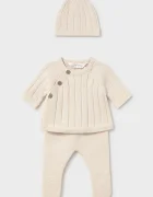 Mayoral Newborn комплект за бебе от памук бежов 2511