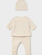 Mayoral Newborn комплект за бебе от памук бежов 2511