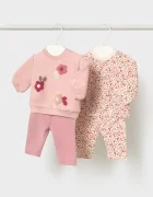 Mayoral Newborn комплект за бебе от памук с еластан розов 2759