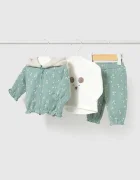 Mayoral Newborn комплект за бебе с памук тюркоазен 2656