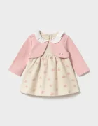 Mayoral Newborn разкроена рокля бяла с изчистена шарка 2817